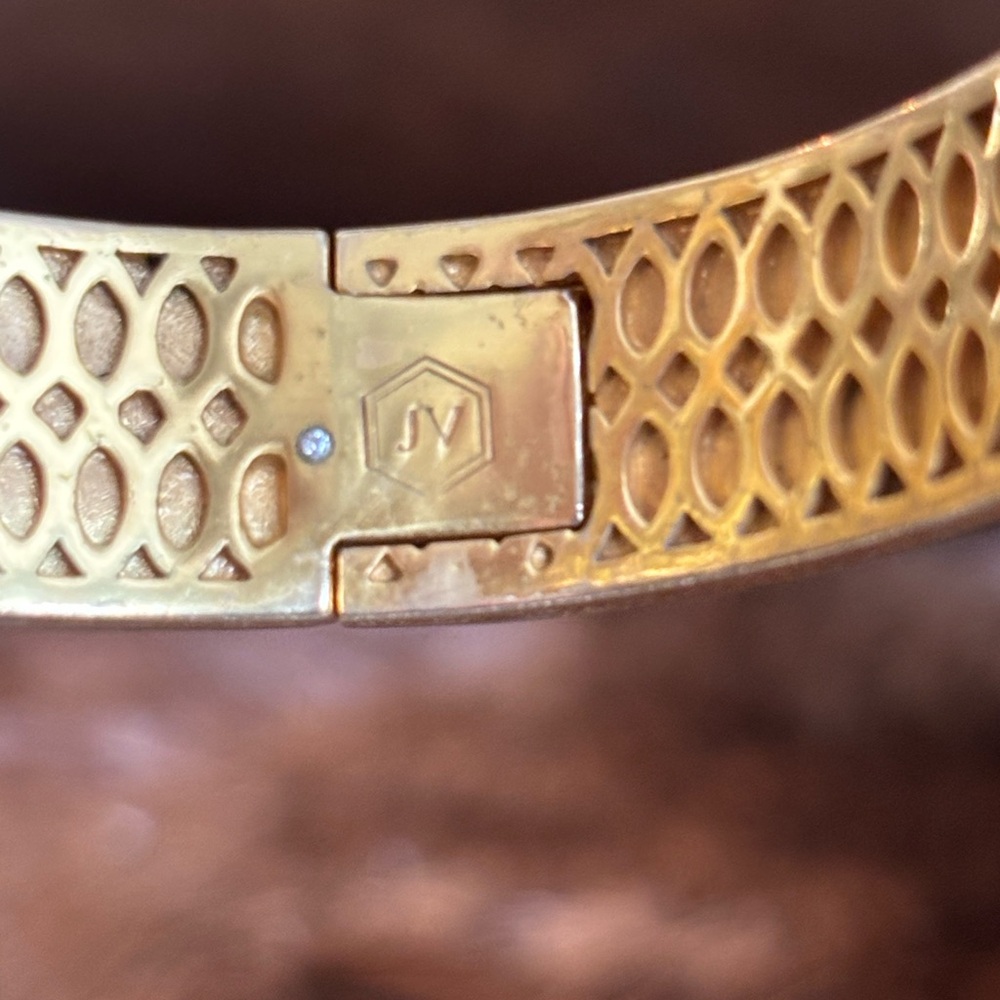 Julie Vos Gold Bracelet with Sparkling Clear Stones, Beautful! - Picture 4 of 6